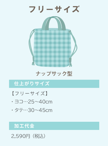 ナップサック型フリー