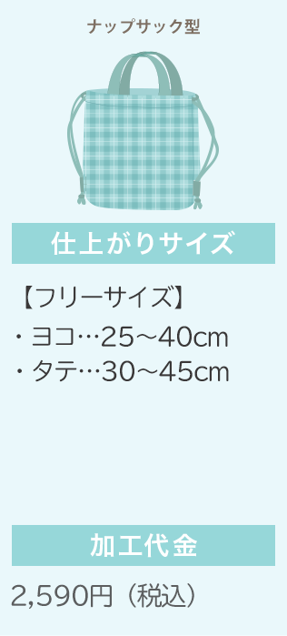 ナップサック型フリー