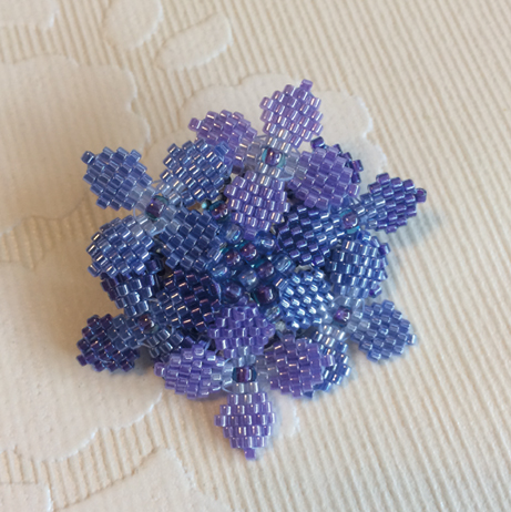 紫陽花のブローチ（YN-598）
