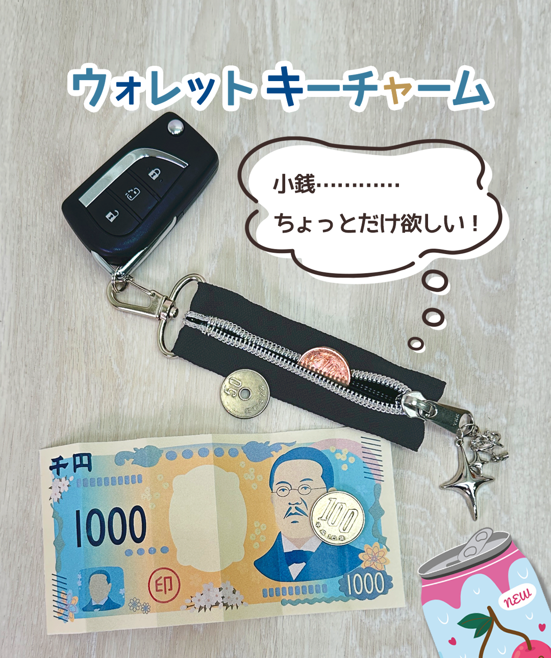 ウォレットキーチャーム