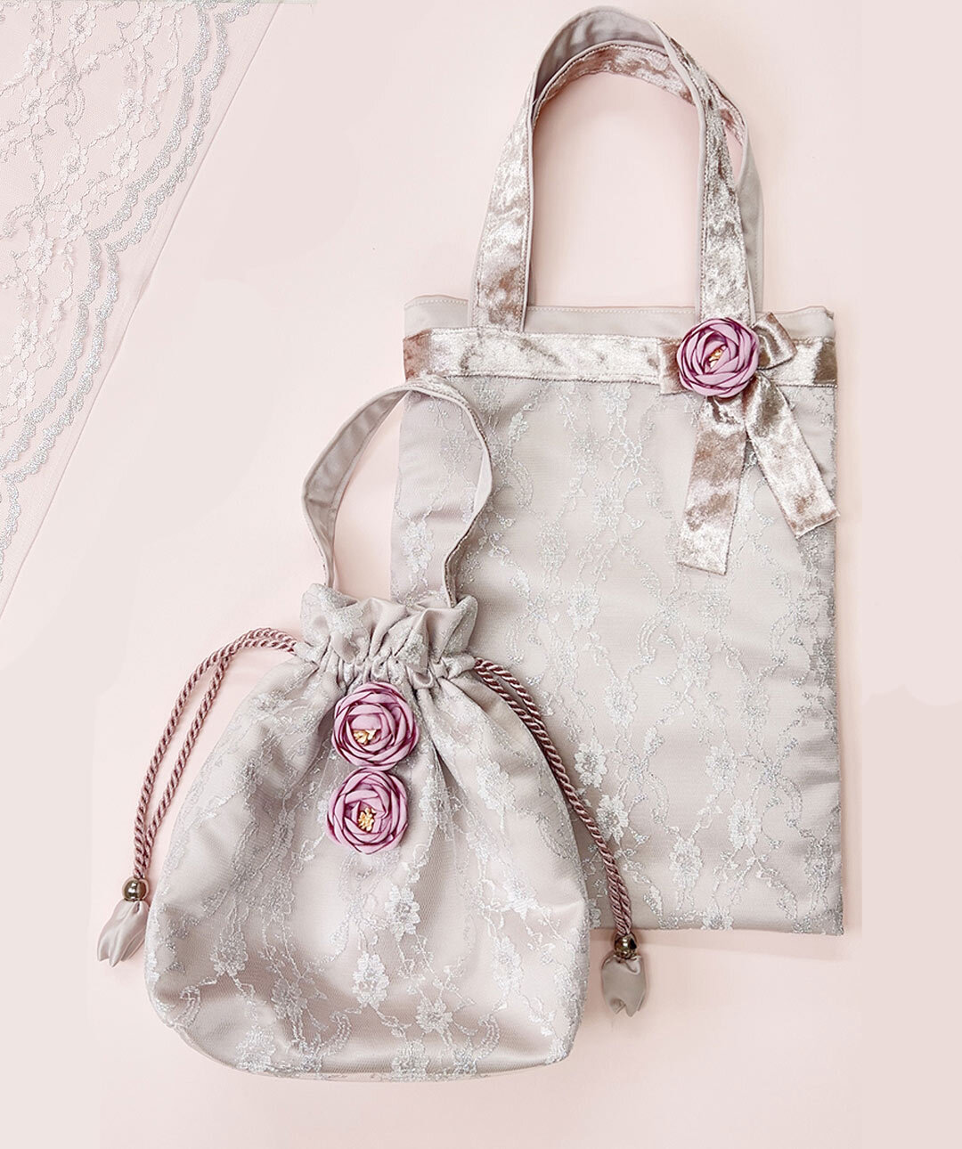 セレモニー用の2点セット（巾着・バッグ）